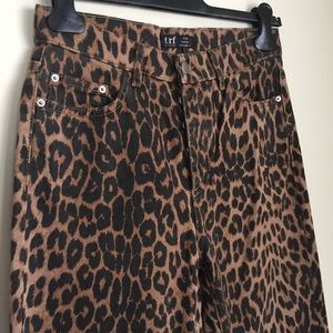 leopard cheetah print jeans